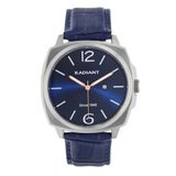 Radiant Paul RA678203 horloge metaal en blauw leer