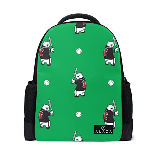 My Daily Polar Bear Baseball Doodle Rugzak 14 Inch Laptop Daypack Bookbag voor Travel College School