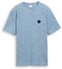 Tom Tailor T-shirt à structure gaufrée - Blue Grey Waffle Inject - Taille S