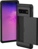 iMoshion Hoesje Samsung Galaxy S10+ - Backcover met pasjeshouder - Zwart