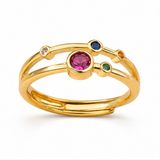 Cilla Jewels Dames ring Goudkleurig edelstaal Zirkonia