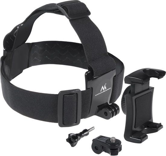 MacLean MC-825 Universele Headstrap sport Hoofdband voor GoPro-camera - Zwart