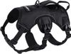 Unyqoos® Harnais anti-traction pour chien avec poignée de transport - Réglable, rembourré, réfléchissant, XL, Noir