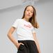 PUMA Essentials Animal Logo Infill T-shirt met geknoopt detail voor Dames, Wit, Maat 13-14Y