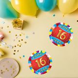 Bellatio Decorations Bierviltjes 16 jaar - 50x stuks - multicolor