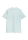 s.Oliver - Mannen - Gestructureerd T-shirt met manchetten - Licht turquoise - Maat S