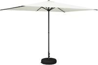 vidaXL Tuinparasol met voet Rechthoekig 2 x 3 m Polyester Crèmekleurig