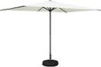 vidaXL Tuinparasol met voet Rechthoekig 2 x 3 m Polyester Crèmekleurig