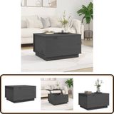 vidaXL Salontafel 60x50x35 cm massief grenenhout grijs