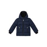s.Oliver pufferjas - donkerblauw Meisjes Polyester Capuchon Effen - maat 122