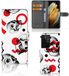 B2Ctelecom Housse de téléphone avec nom Samsung Galaxy S21 Ultra Skull Rouge
