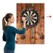 Dartbord Wandbeschermer van Vilt met Houten Look