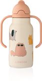 Liewood Kimmie Water Bottle 250 ml Cats and Dogs / Sandy