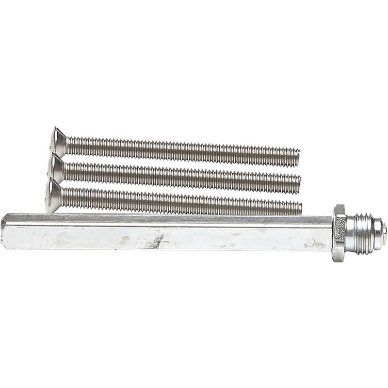 AXA wisselstift RVS + bouten M6x80mm (Set)