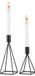 Merkloos Dailygoods - Set van 2 Metalen Kandelaar houders voor Taper Kaarsen - Modern Design