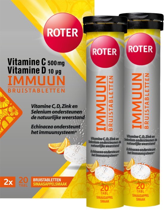 Roter Vitamine C & D Immuun Bruistabletten