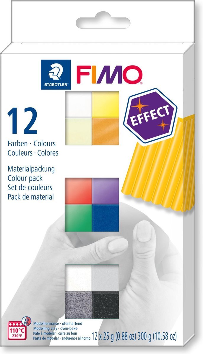 Fimo STAEDTLER effect set - colour pack 12 st