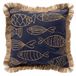Dutch Decor NEMO - sierkussen 45x45 cm - gerecycled - jute franjes - Spellbound - blauw - Inclusief binnenkussen