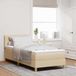Maison Exclusive - lit boxspring LED avec coussins, couleur crème, 100 x 200 cm, rembourré