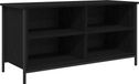 vidaXL TV-Lowboard, 100 x 40 x 50 cm, Schwarz, Eichenoptik, Holzfaser