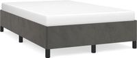 vidaXL Cadre de lit 120x190 cm Velours Gris foncé