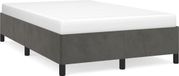 vidaXL Cadre de lit 120x190 cm Velours Gris foncé