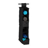 Relaxdays hangende organizer stof, 6 vakken, 2 lades, voor kledingkast, HBD: ca. 82 x 14,5 x 30 cm, zwart