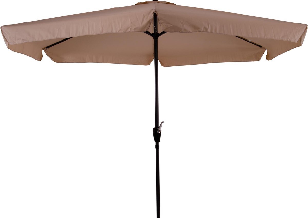 COVER UP HOC CUHOC Gemini Parasol - Ecru Parasol -Beige Parasol Stokparasol - 3m Parasol - Parasol met Molen - 6 Hoekige Parasol - Makkelijk in te klappen Parasol