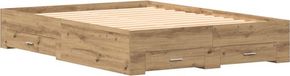 vidaXL Bedframe Artisan Eiken 140 x 200 cm