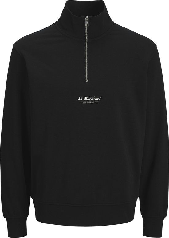 Jack & Jones Soho Quarter Zip Sweater Junior - Zwart - Maat 152