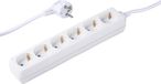 Grundig Stekkerdoos 6-Voudig 16A/250V - Verlengkabel 1.5M - Verdeeldoos max. 3680W - Wit