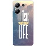 Xiaomi Redmi Note 13 4G Bedrukt siliconen hoesje Music is life