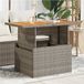 vidaXL Table de jardin 100x55x73 cm polyrattan et acacia gris