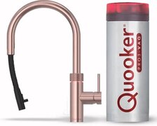 Quooker flex kokendwaterkraan - draaibare & uittrekbare uitloop - PRO3 reservoir - Warm / kokend water - rosé koper 3XRCO