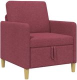 vidaXL Bank met opbergruimte Wijnrood Polyester 72 x 78 x 87 cm