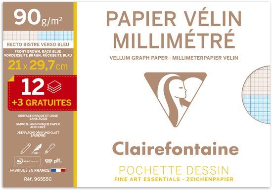 Clairefontaine millimeterpapier A4 - Voordeelpak