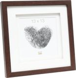 Deknudt Frames fotolijst S65KQ1 - bruin met passe-partout - foto 13x13