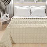 PETTI Artigiani Italiani - Quilt voor eenpersoonsbed, tweezijdig dekbed, lentedeken, duifwit, 100% Made in Italy