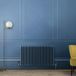 Hudson Reed Radiateur style fonte rétro horizontal – Bleu – 75 cm x 101 cm – Triple rang – Windsor
