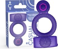 CASUAL LOVE | Bague Vibrante Double Plaisir Violet