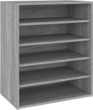 vidaXL Schoenenkast 60x35x70 cm bewerkt hout grijs sonoma eikenkleurig