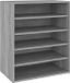 vidaXL Schoenenkast 60x35x70 cm bewerkt hout grijs sonoma eikenkleurig