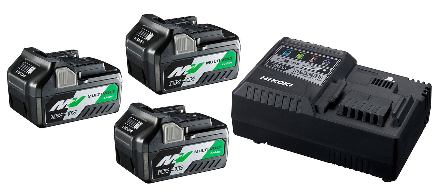 Hikoki Booster Pack - UC18YSL3WA3 - met 3x 5Ah Li-ion accu's en lader