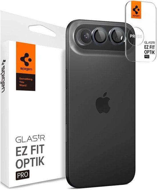 Spigen Camera Lens Protector Geschikt voor iPhone Air - Glas.tR EZ Fit Optik Pro - 9H Tempered Glass - Gemakkelijke Installatie - Grijs 2-Pack