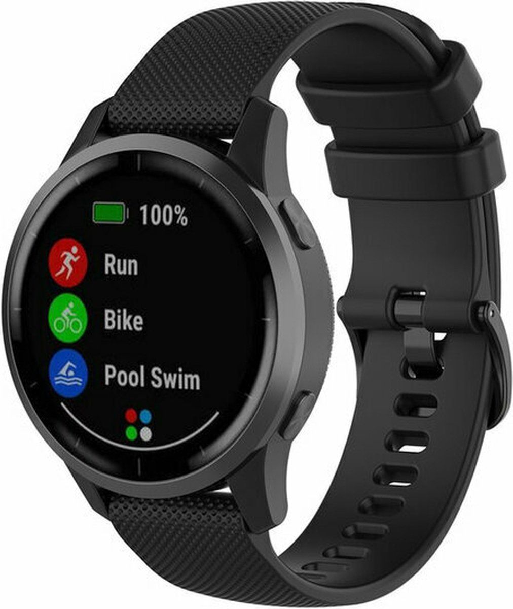 By Qubix Qubix Garmin Approach S12 / S40 / S42 - Sportband met motief - Zwart