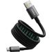 Baseus Tungsten Gold USB-A - USB-C Data en Oplaadkabel, 100W, 1m, Zwart