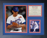 Legenden Legends Never Die Nolan Ryan Bloedige Lip Ingelijst Foto Collage, 11 door 14-Inch