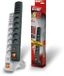 HSK Acar S10-3M-SZARY Stekkerdoos met 5 stopcontacten, 3 meter snoer, grijs