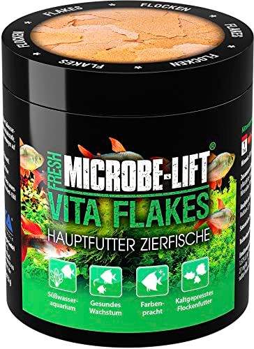 MICROBE-LIFT Vita Flakes - Compleet voer voor vissen in elk zoetwater aquarium 250 ml / 30 g