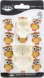 PME 1102EP015 JEM "Pop It" uilvormige vorm voor taartdecoratie, groot/klein, set van 2 gebroken wit 4,5x2x5,5 cm